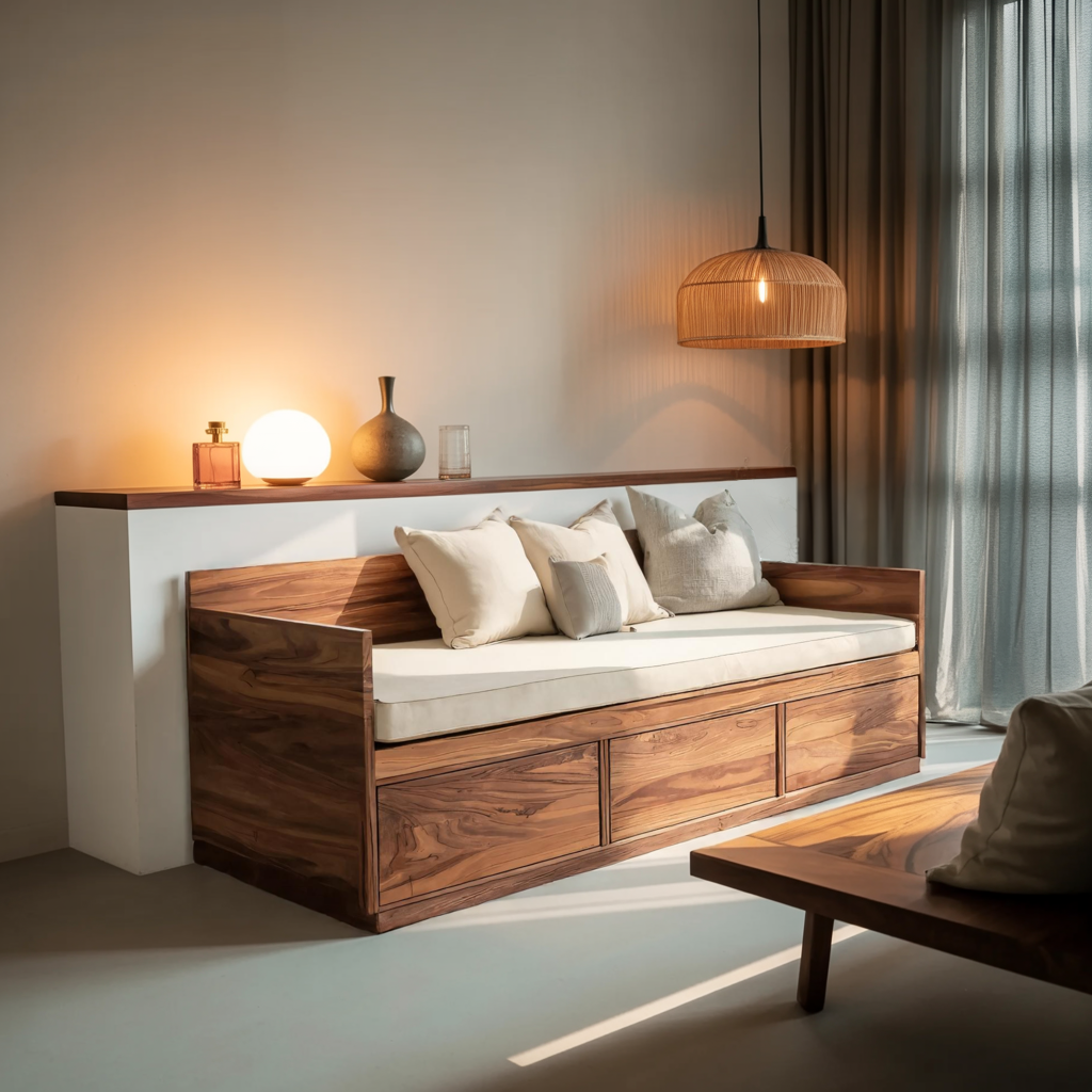 Daybed Sofa With Storage Drawers For Living Room