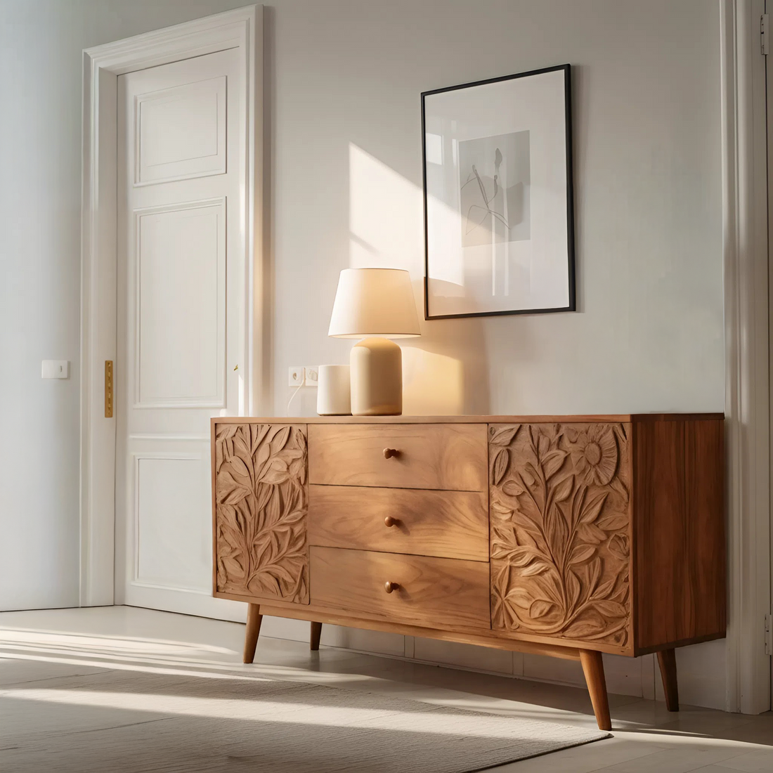 Artisan Floral Sideboard For Dining Room