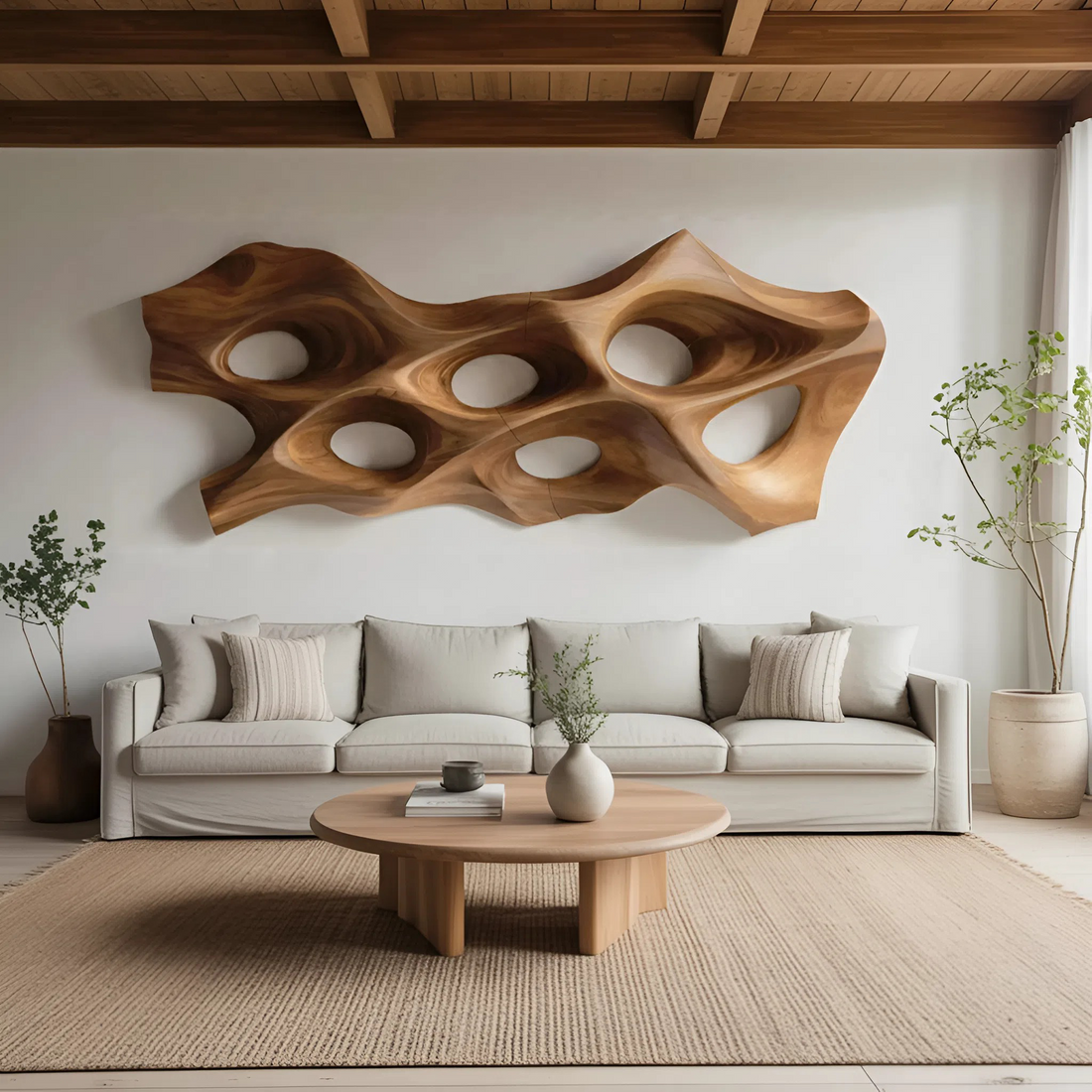 Large Organic Sculptural Wall Art For Living Room
