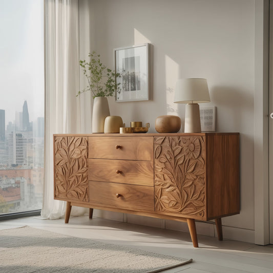 Artisan Floral Sideboard For Dining Room